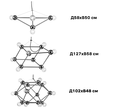 Люстра Molecule Gold Chandelier в Краснодаре