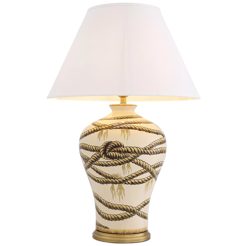 Настольная лампа Eichholtz Table Lamp Hernando Латунь Бежевый ivory ( слоновая кость ) в Краснодаре | Loft Concept 