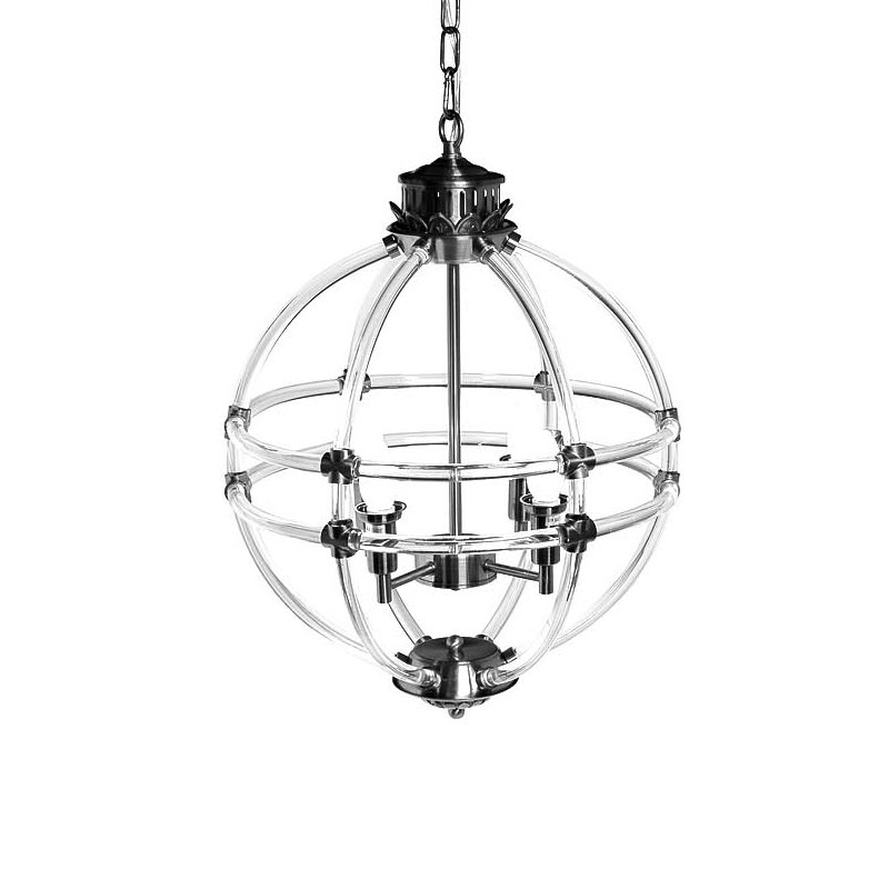 Люстра Eichholtz Chandelier Impero Silver Никель Прозрачный в Краснодаре | Loft Concept 