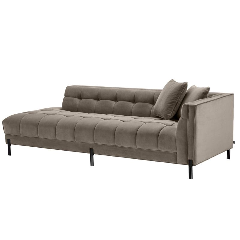 Кушетка Eichholtz Lounge Sofa Sienna Right greige Бежево-серый Темная бронза в Краснодаре | Loft Concept 