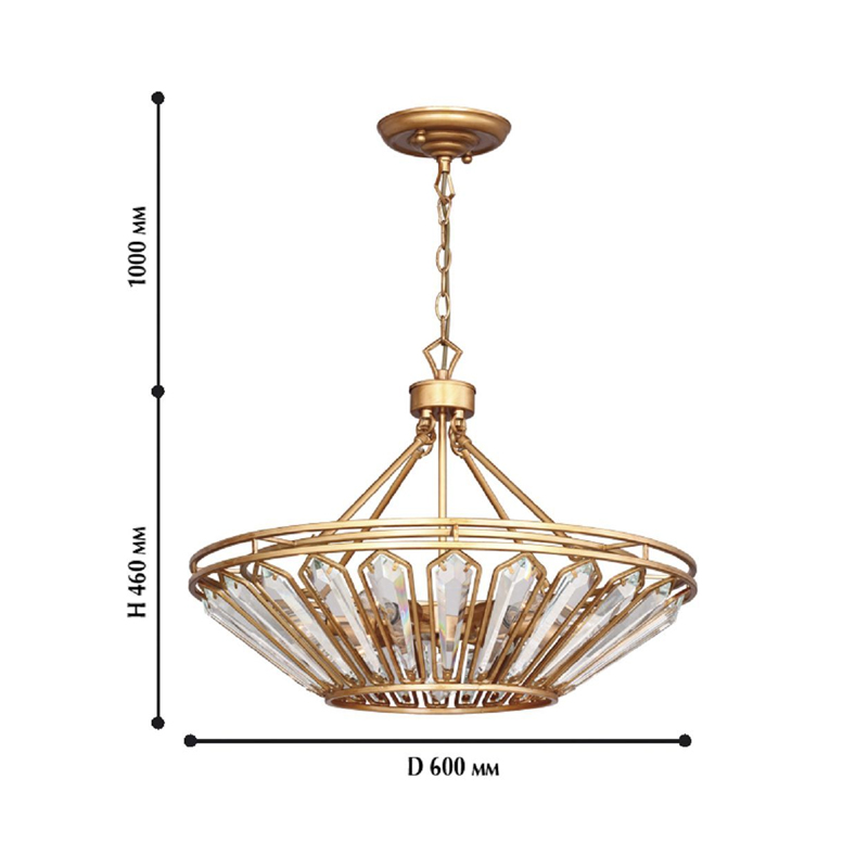 Люстра с золотисто-коричневым каркасом CRYSTAL LIGHT в Краснодаре