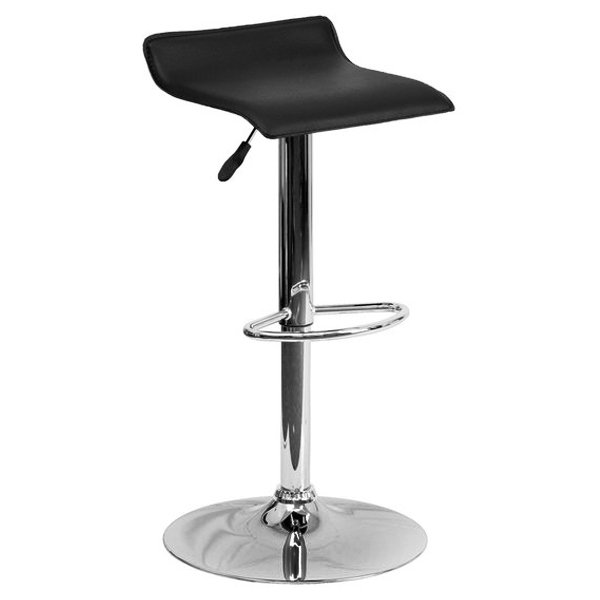 Барный стул Chrome And Black Bar Stool Серебряный в Краснодаре | Loft Concept 