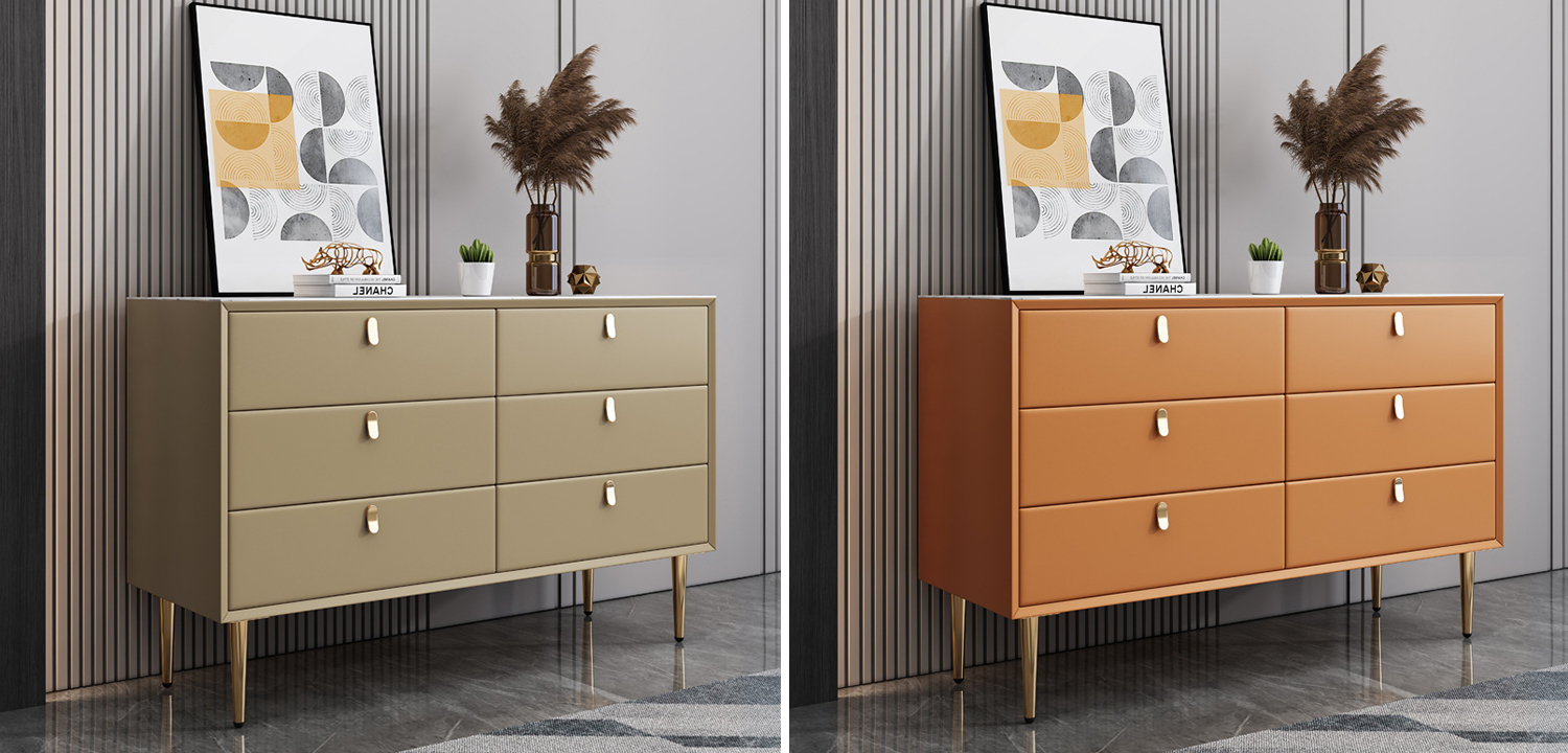 Комод Olson Leather Chest of Drawers 120 - фото №2
