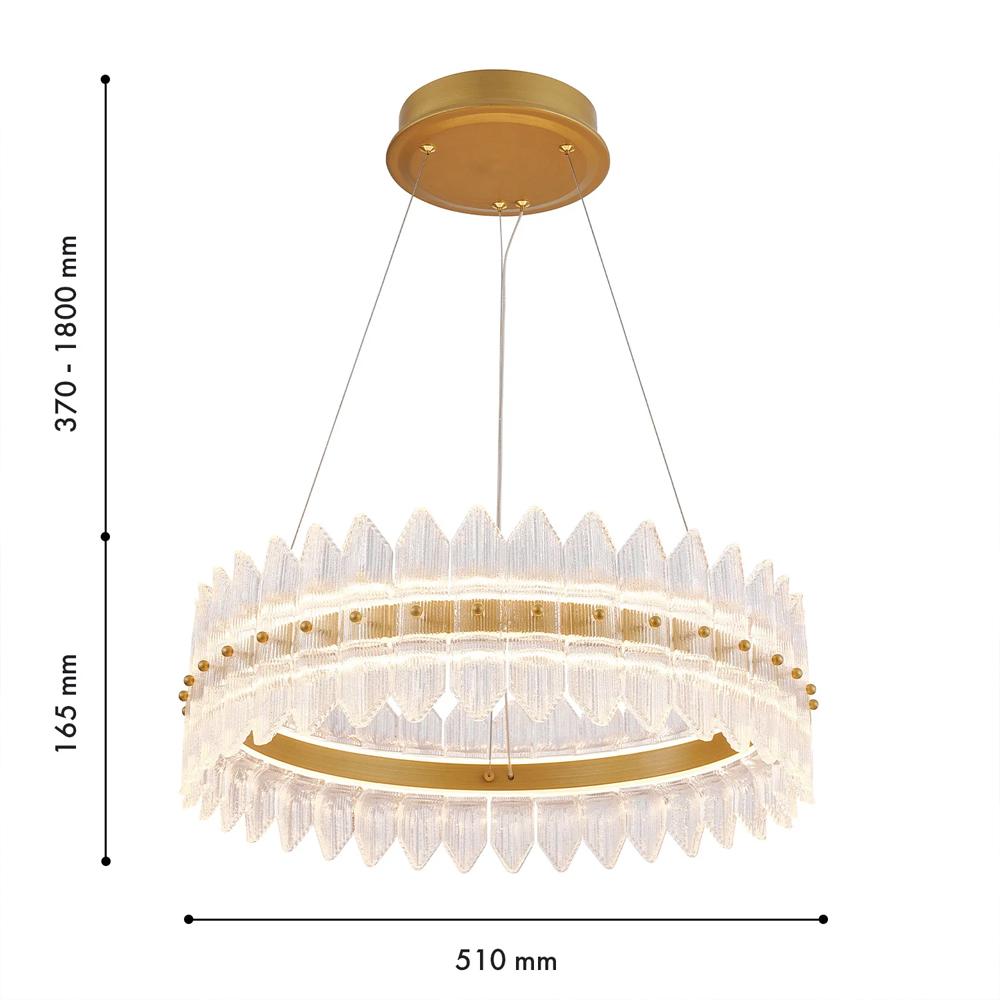 Люстра круглая с декоративными элементами в виде лепестков Round Light Flashing в Краснодаре