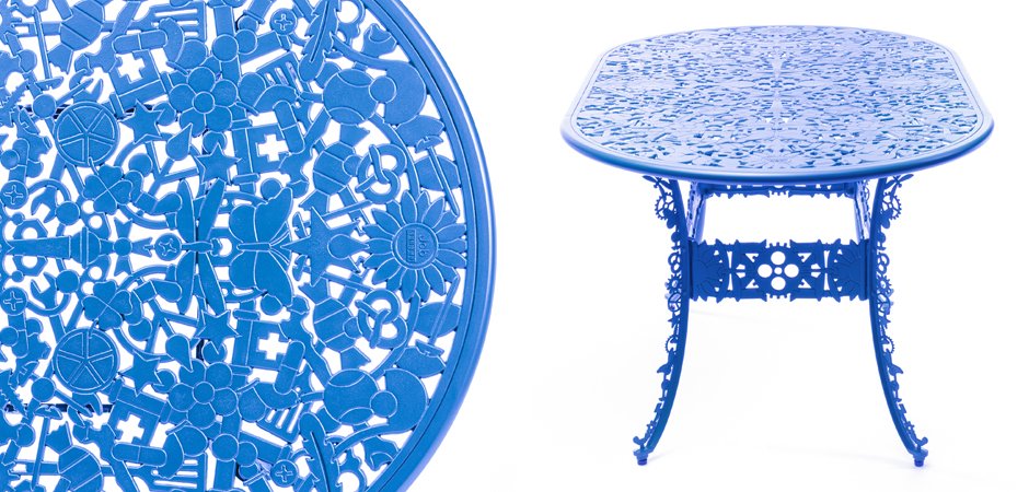 Обеденный стол Industry Collection ALUMINIUM OVAL TABLE – SKY BLUE Обеденный стол Industry Collection ALUMINIUM OVAL TABLE – SKY BLUE - Loft-Concept в Краснодаре