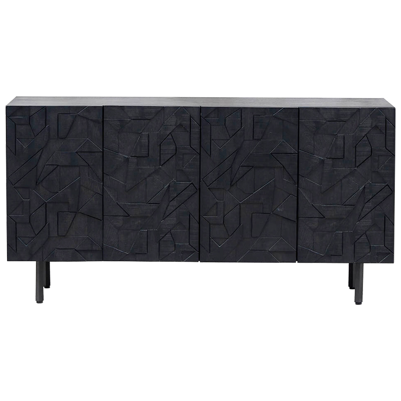 Комод Polygonal Ornament Chest of Drawers L Черный в Краснодаре | Loft Concept 