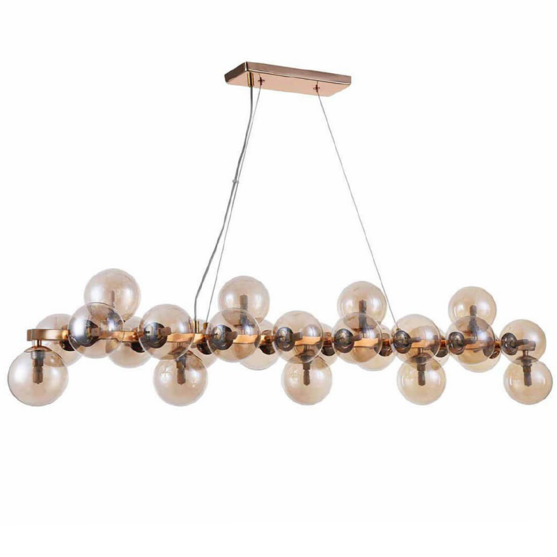 Люстра Berries Chandelier Rectangle Amber 120 Глянцевое золото Янтарь (Amber) в Краснодаре | Loft Concept 