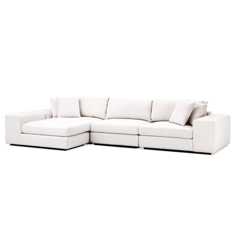 Диван Eichholtz Sofa Vista Grande Lounge white Белый Черный в Краснодаре | Loft Concept 