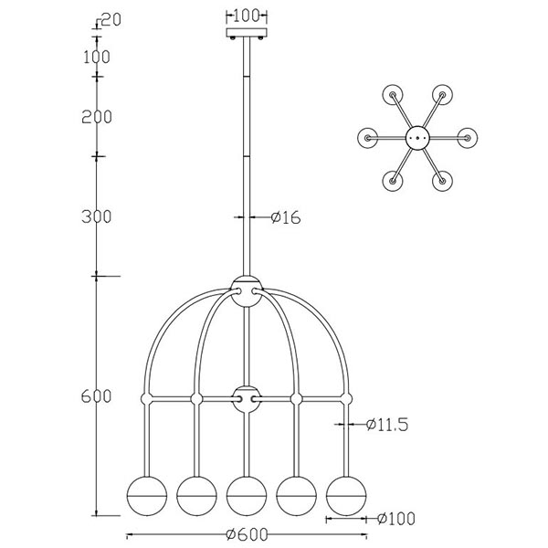 Люстра Heidy Chrome Chandelier 7 в Краснодаре