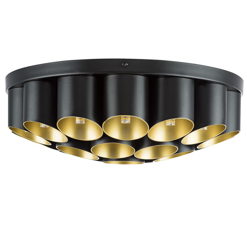 Потолочный светильник Garbi Black Pipe Organ Ceiling Lamp 22 Черный Золотой в Краснодаре | Loft Concept 