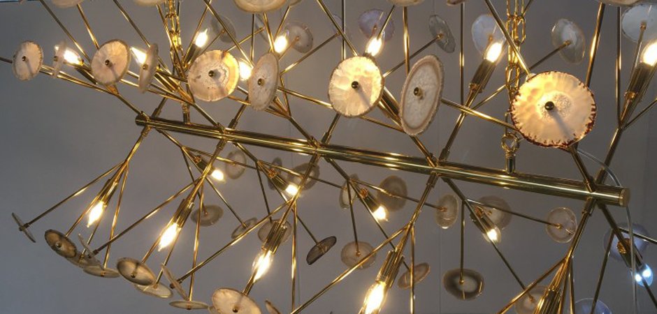 Люстра Burst Chandelier Natural Agate Line Люстра Burst Chandelier Natural Agate Line - Loft-Concept в Краснодаре