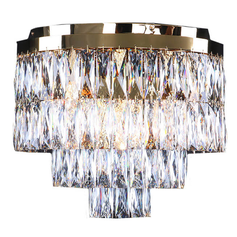 Потолочная люстра Crystal Regena Gold Chandelier Глянцевое золото Прозрачный (Transparent) в Краснодаре | Loft Concept 