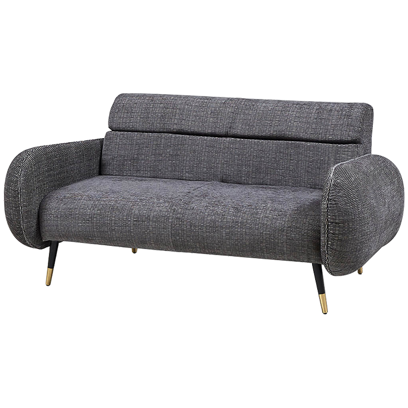 Диван Hebert Sofa Grey M Серый Серый Черный Латунь в Краснодаре | Loft Concept 