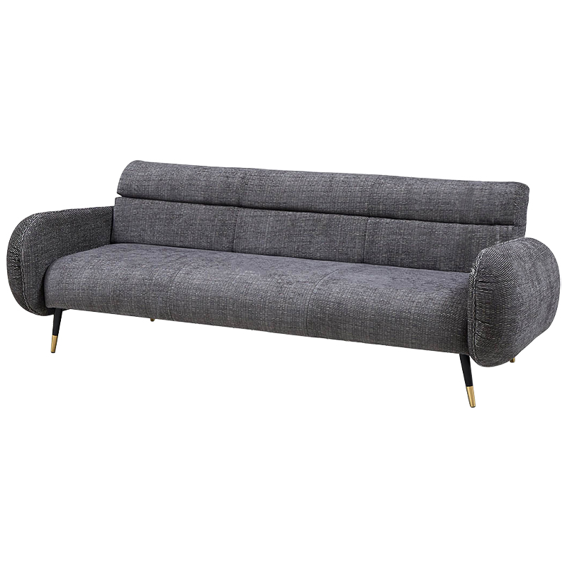 Диван Hebert Sofa Grey L Серый Серый Черный Латунь в Краснодаре | Loft Concept 