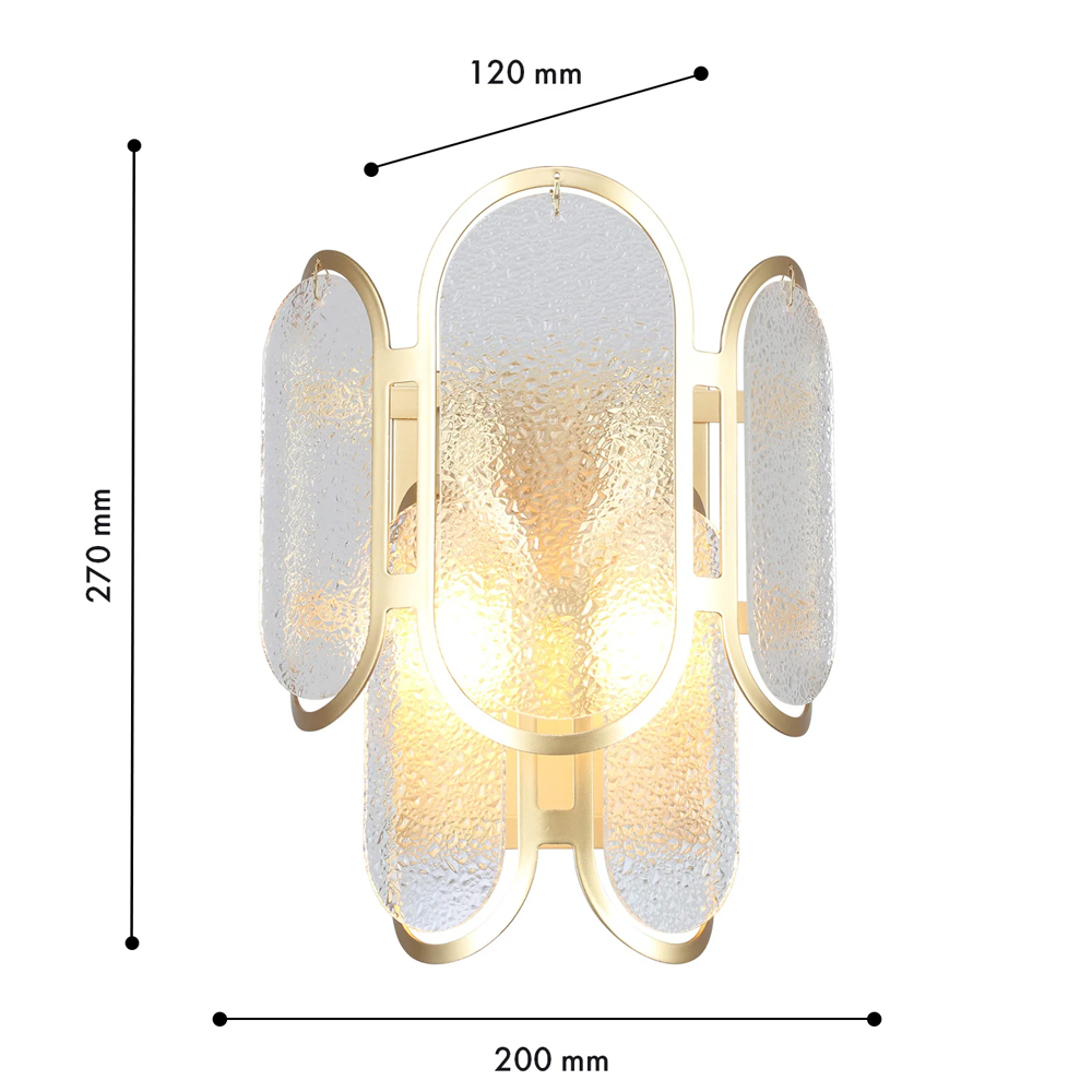 Бра из овальных элементов из непрозрачного стекла Conformation в Краснодаре