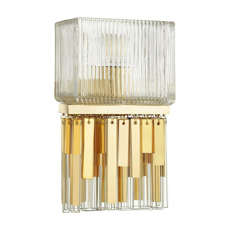 Бра Madelen Gold Wall Lamp Глянцевое золото Прозрачный (Transparent) в Краснодаре | Loft Concept 