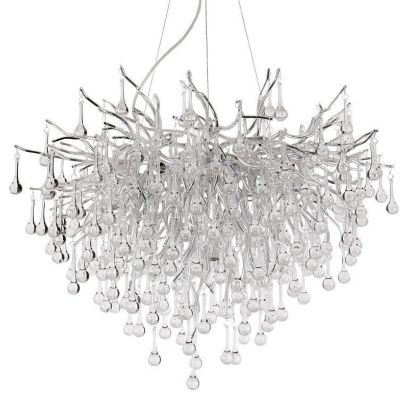 Люстра Droplet Chandelier Silver 80 Серебряный Прозрачное Стекло в Краснодаре | Loft Concept 