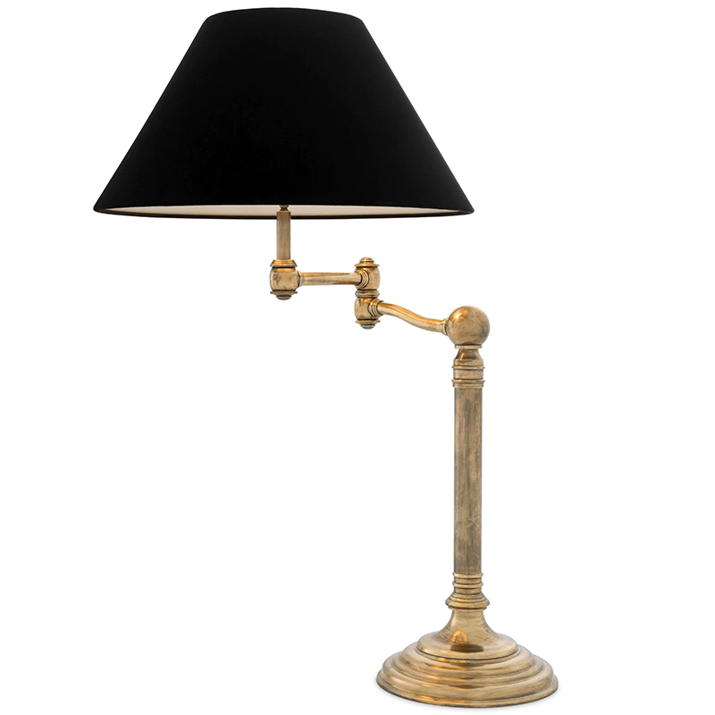 Настольная лампа Eichholtz Table Lamp Regis Латунь Винтажная латунь Черный в Краснодаре | Loft Concept 