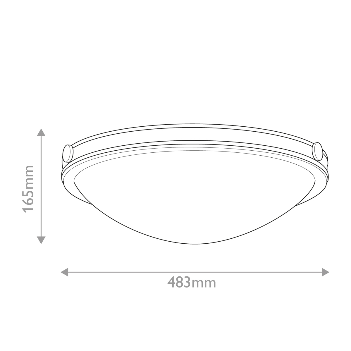 Потолочный светильник в форме неглубокой чаши с белым плафоном Hinkley в Краснодаре