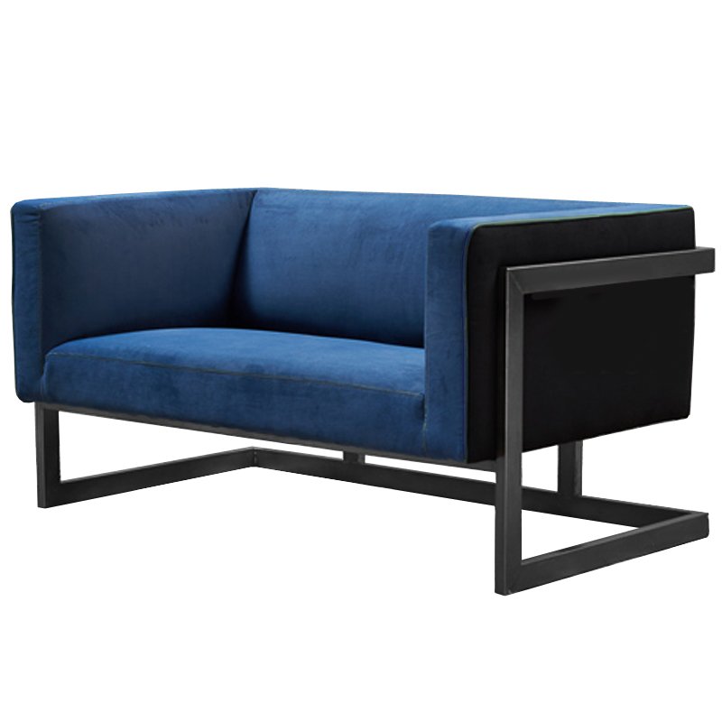 Диван Cube Blue Loveseat Sofa Синий в Краснодаре | Loft Concept 