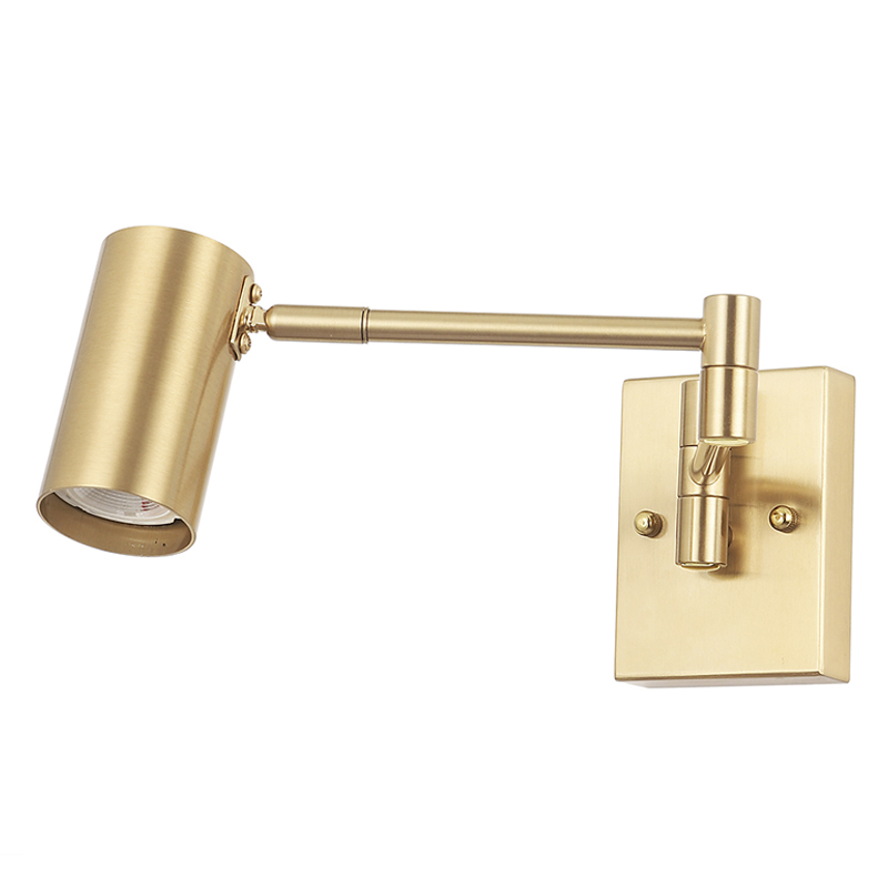 Бра с цилиндрическим плафоном и поворотным механизмом Trumpet Wall Lamp Латунь Черный Бра с цилиндрическим плафоном и поворотным механизмом Trumpet Wall Lamp Латунь Черный в Краснодаре | Loft Concept