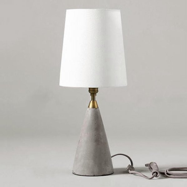 Настольная лампа Concrete Stone Table Lamp Cone Серый в Краснодаре | Loft Concept 