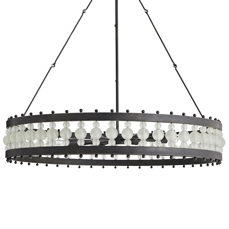 Люстра Arteriors ESME CHANDELIER Черный Прозрачный в Краснодаре | Loft Concept 