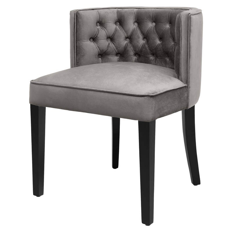 Стул Eichholtz Dining Chair Dearborn grey Серый Черный в Краснодаре | Loft Concept 