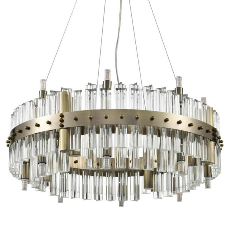 Люстра Saturno Not Baroncelli Bronze Chandelier  Бронза Прозрачный (Transparent) в Краснодаре | Loft Concept 