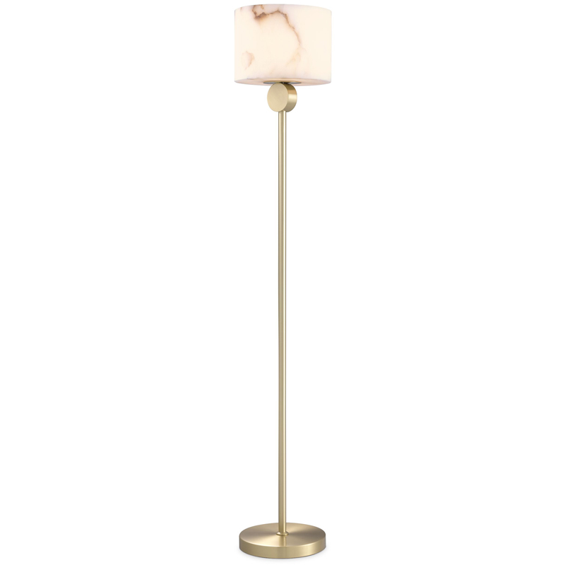 Торшер Eichholtz Floor Lamp Etruscan Brass Латунь Белый в Краснодаре | Loft Concept 