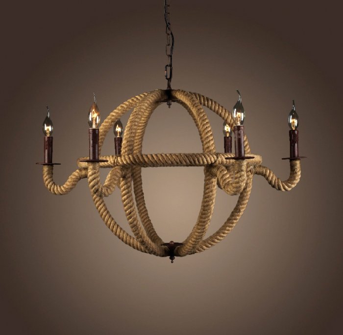 Люстра Spere 2 Loft Rope Light Коричневый в Краснодаре | Loft Concept 