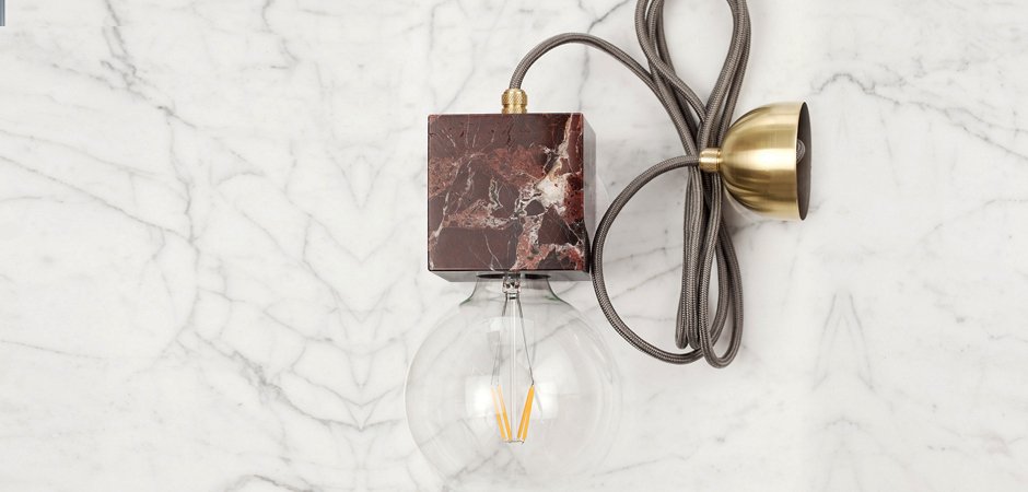 Подвесной светильник MARMOR VELDI Rosso - фото №1