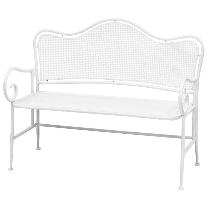 Скамья белая в стиле прованс Miah Bench White Белый в Краснодаре | Loft Concept 