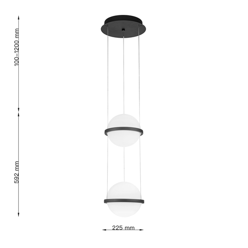 Подвесной светильник с плафонами в форме шаров Pots light в Краснодаре