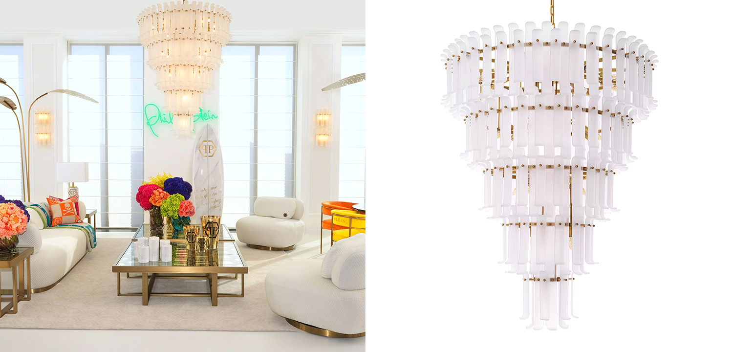 Люстра Philipp Plein Chandelier Rodeo Drive XXL Белая - фото