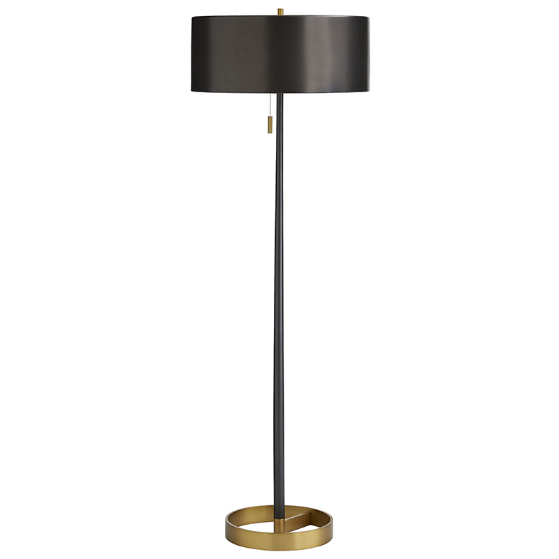 Торшер Arteriors VIOLETTA FLOOR LAMP Black Латунь Черный в Краснодаре | Loft Concept 