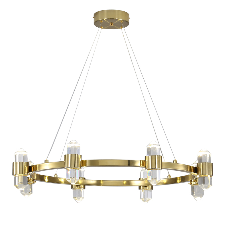 Люстра Crystal Ring Chandelier Brass Латунь Прозрачный в Краснодаре | Loft Concept 