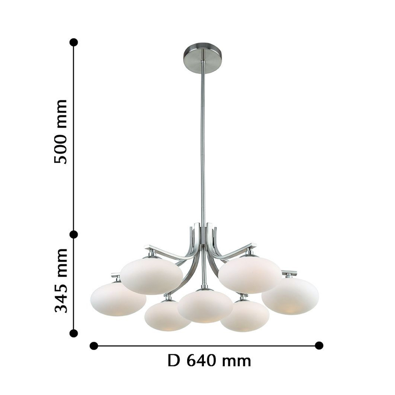 Люстра с овальными белыми плафонами Mushrooms Lamp в Краснодаре