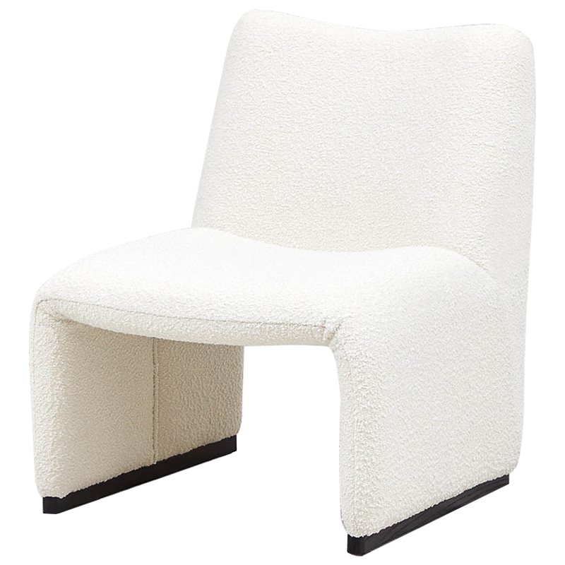 Кресло белое Cress White Boucle Collection Armchair Белый в Краснодаре | Loft Concept 