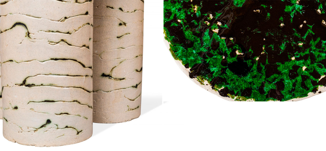 Керамический столик "Бирч"со стеклом limited - фото №1