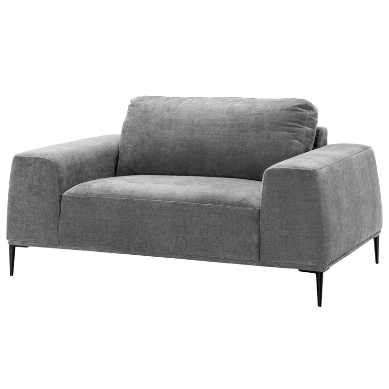 Кресло Eichholtz Loveseat Montado grey Серый Черный в Краснодаре | Loft Concept 