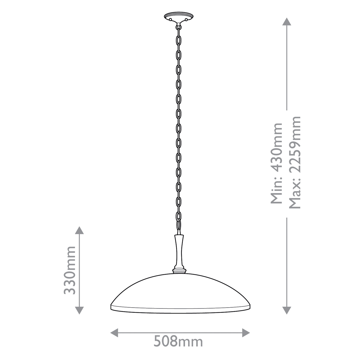 Подвесной светильник с широким куполообразным плафоном Kichler в Краснодаре