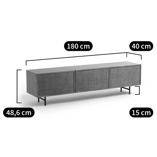 ТВ-тумба с декором из ротанга Pansy Rattan TV Stand в Краснодаре