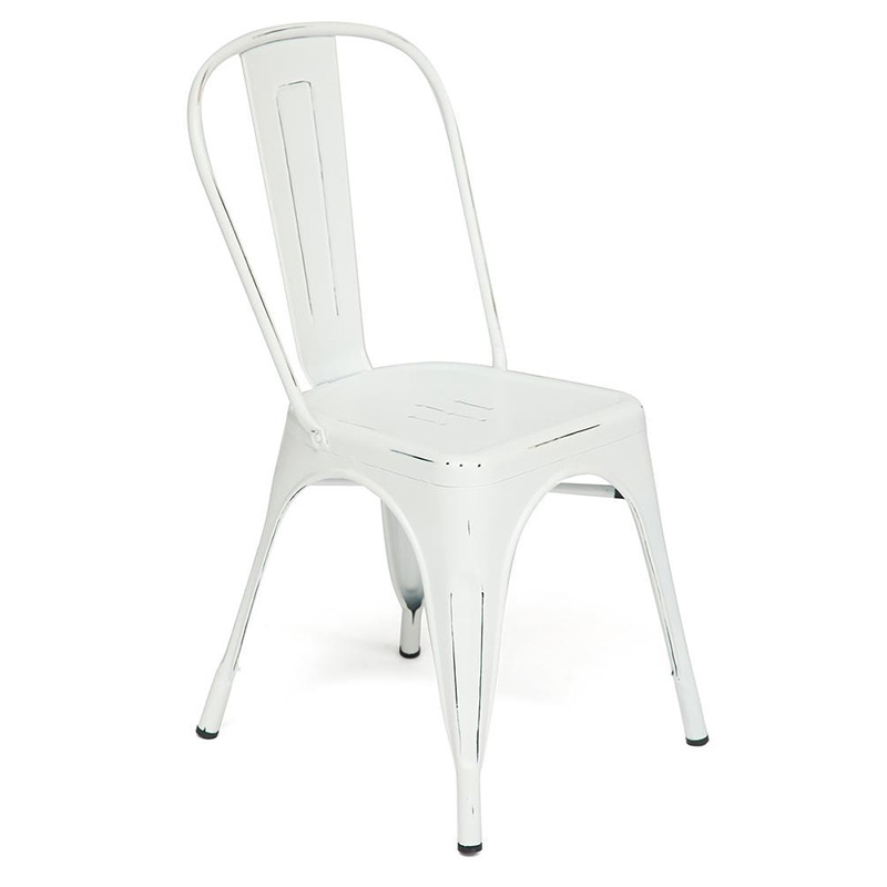 Стул Tolix butter white metal chair Молочный в Краснодаре | Loft Concept 