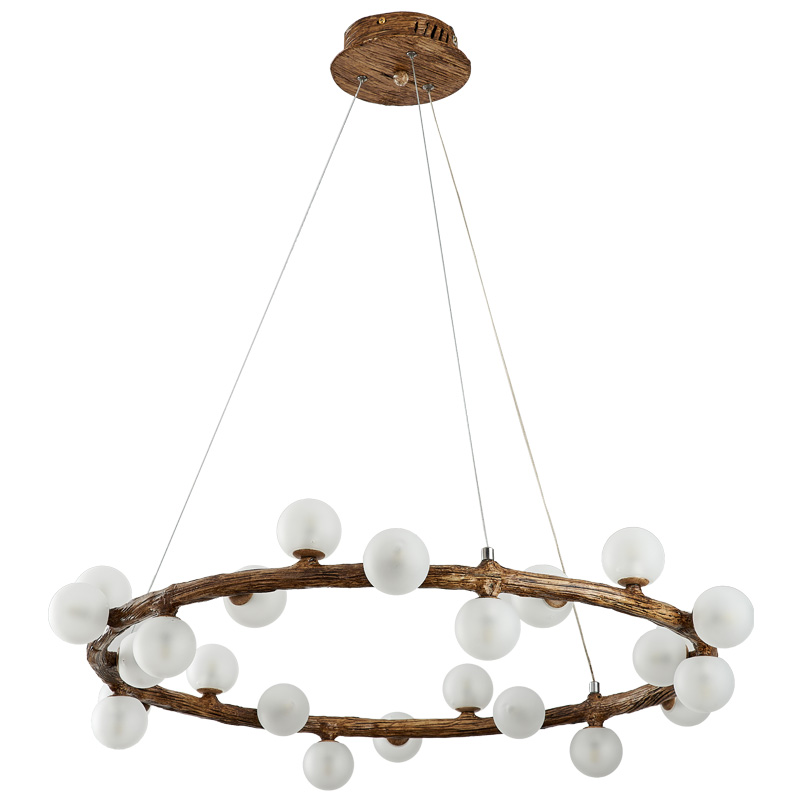 Люстра Circular Branch Chandelier Коричневый Белый в Краснодаре | Loft Concept 