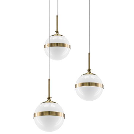 Подвесной светильник Peggy Single Pendant Light 3 Gold Белый Бронза в Краснодаре | Loft Concept 