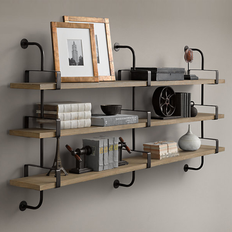 Полка из Дуба RH SHELVING & LEDGES 150 см Графит в Краснодаре | Loft Concept 