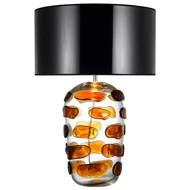 Настольная лампа Amber Spots Table Lamp Янтарный Прозрачное Стекло Черный в Краснодаре | Loft Concept 