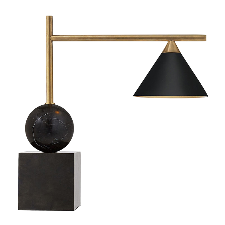 Настольная лампа CLEO DESK LAMP Black Черный Латунь в Краснодаре | Loft Concept 