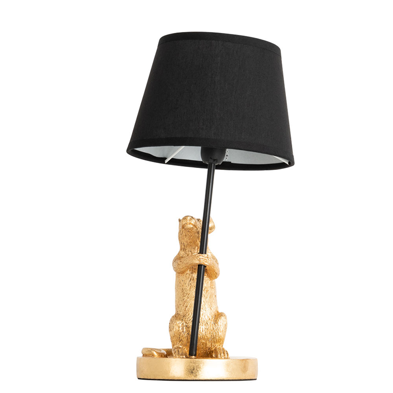 Настольная лампа Gold Mouse holding a black lamp Золотой Черный в Краснодаре | Loft Concept 